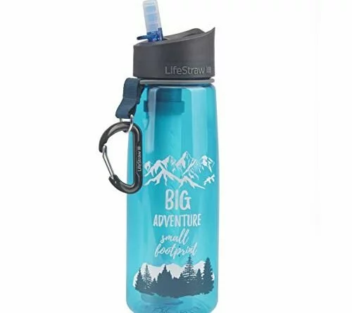 41CaNjIDMCL 500x445 - LifeStraw Go Water Filter Bottles with 2-Stage Integrated Filter Straw for Hiking, Backpacking, and Travel