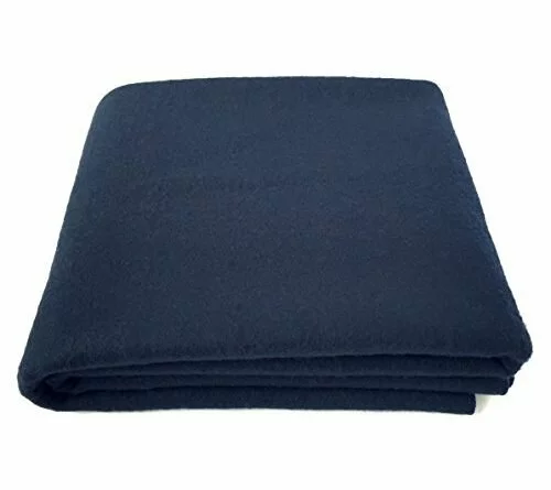 41NoB3xW eL 1 500x445 - EKTOS 100% Wool Blanket, Navy Blue, Warm & Heavy 5.5 lbs, Large Washable 66"x90" Size, Perfect for Outdoor Camping, Survival & Emergency Preparedness Use