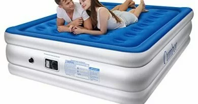 41lmr2RlxyL 390x205 - Cumbor Luxury Queen Air Mattress with Built-in Pump, Best Inflatable Airbed with Structured Air Coil Technology - 18" Double Height, 0.45mm Extra Thick Elevated Raised Air Mattress