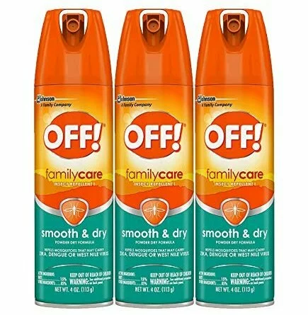 51JbAHY2LuL 435x445 - Off! Family Care Smooth & Dry Insect Spray, 4 oz (Pack - 3),White