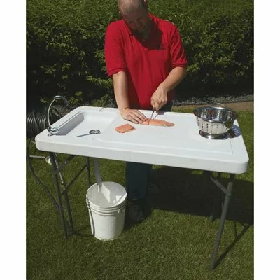 51txIgnm2TL 1 - Kotulas Fish Cleaning Camp Table with Faucet